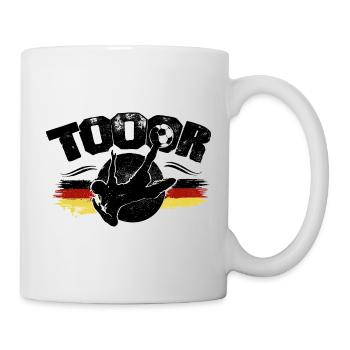 Deutsche Flagge graffiti Kunst Fussball - Tasse - Weiß - Rechts