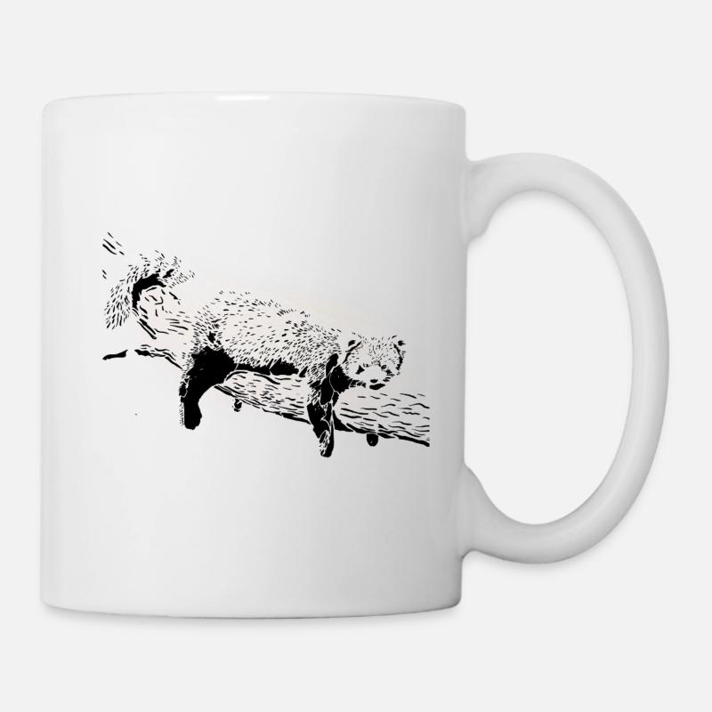 Lazy Red Panda - Mug - white
