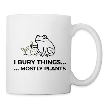 Frosch-Garten-Humor-Pflanzenfrosch - Tasse - Weiß - Rechts