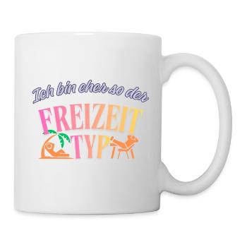 Freizeittyp im Retro-Farbenrausch - Tasse - Weiß - Rechts