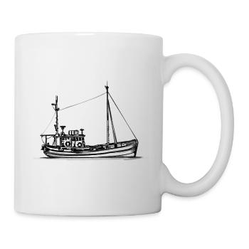 Coupeurs de pêche et coupeurs à crabe - Illustration - Mug blanc - blanc - Droite
