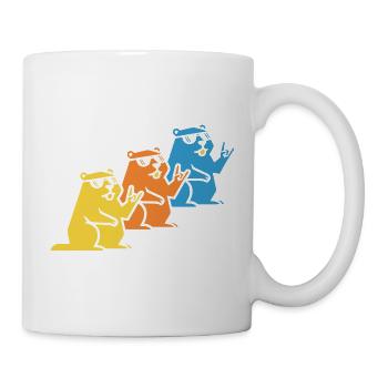 Murmeltier Sonnenbrille Rock On - Tasse - Weiß - Rechts