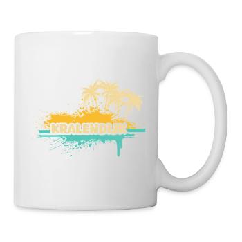Kralendijk Tropische Palmen Splash - Tasse - Weiß - Rechts