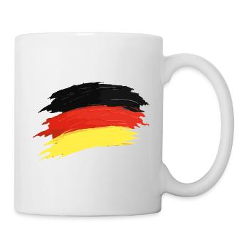 Germany Flag Brushstroke Germany Fan - Mug - white - Right