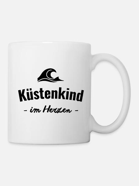 Küste im Herzen - Tasse - Weiß