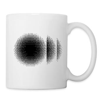 geometric bitmap circles design - Mug - white - Right