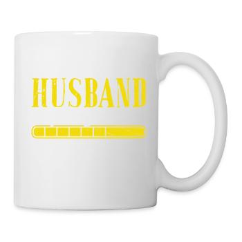 Husband in Progress Loading Grafik Hochzeit JGA - Tasse - Weiß - Rechts