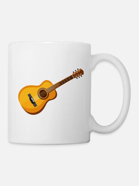 Gitarre - Tasse - Weiß