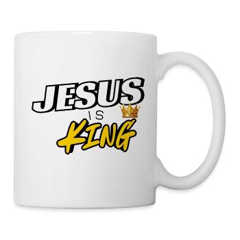 Jesus Is King Crown Graphic Streetwear - Mug - white - Right