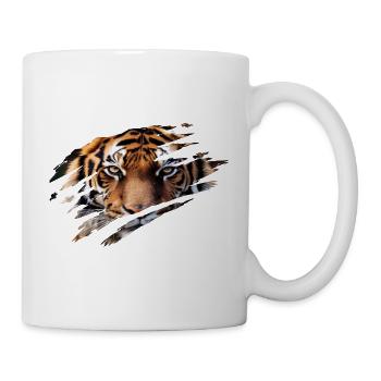 Tiger Geschenkidee Nauturschutz - Tasse - Weiß - Rechts