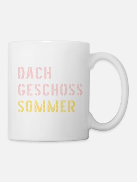 Dachgeschoss Sommer Hitze - Tasse - Weiß