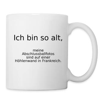 So alt, Abschlussballfotos in Höhle in Frankreich - Tasse - Weiß - Rechts