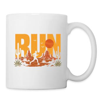 Trail running - Mug blanc - blanc - Droite