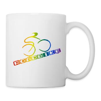 Lettrage arc-en-ciel pour vélo de route - Mug blanc - blanc - Droite