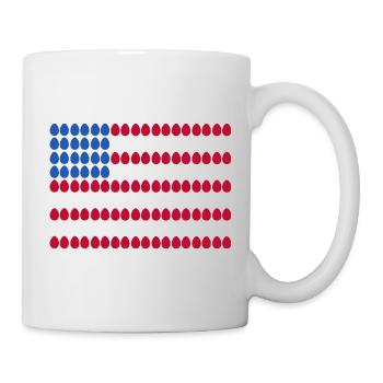Patriotic Farmer Rooster Flock Poultry USA Pride C - Mug - white - Right