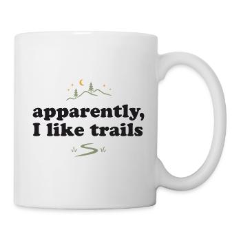 Randonnée. Apparemment, j’aime les sentiers - Mug blanc - blanc - Droite
