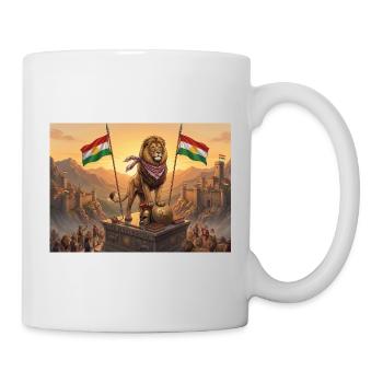 Kurdistan Lion - Tasse - Weiß - Rechts