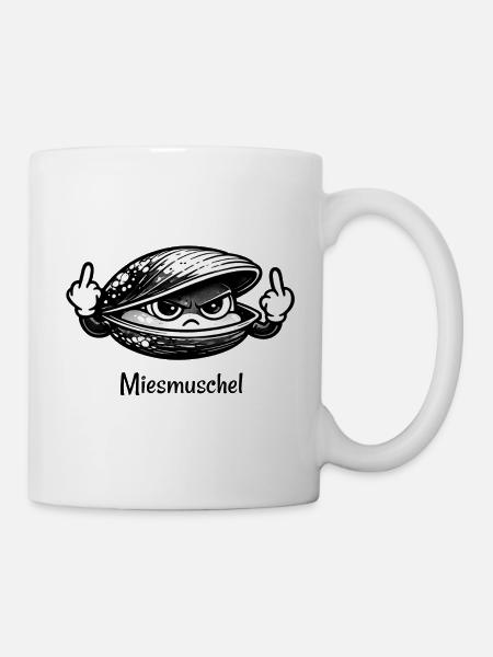 Miesmuschel - Tasse - Weiß