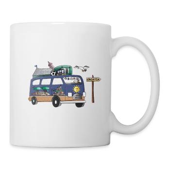 Croatia Camper Motif Vanlife Camping Holiday - Mug - white - Right