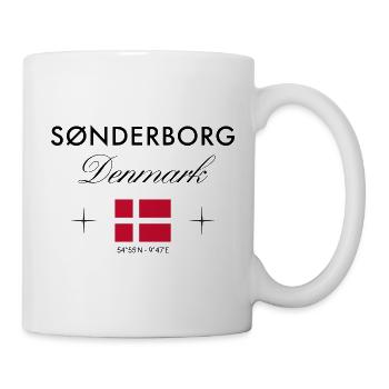 Sonderborg Dänemark Koordinaten Reise Souvenir - Tasse - Weiß - Rechts