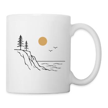 Soleil des falaises côtières - Mug blanc - blanc - Droite