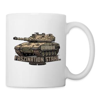 Merkava Panzer – Faszination Stahl. Nicht Krieg. - Tasse - Weiß - Rechts