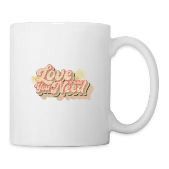 J’aime que tu as besoin de l’arc-en-ciel vintage - Mug blanc - blanc - Droite