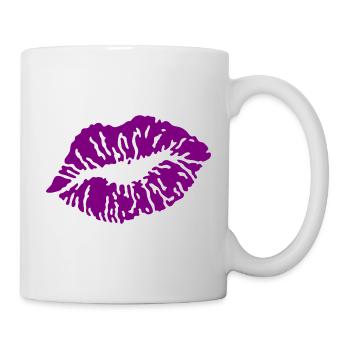 Kiss Mouth / Kiss / Kiss / Kiss / Love, Purple - Mug - white - Right