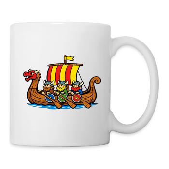Bateau viking - Mug blanc - blanc - Droite