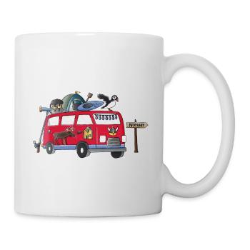 Vacances en camping en vanlife avec motif de camping-campeur en Norvège - Mug blanc - blanc - Droite