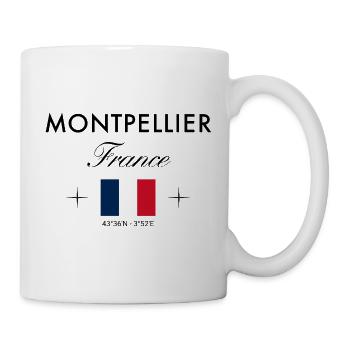Montpellier France Coordinates Travel Souvenir - Mug - white - Right