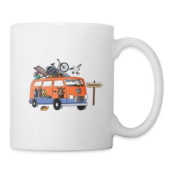 Holland Camper Motiv Vanlife Camping Urlaub - Tasse - Weiß - Rechts