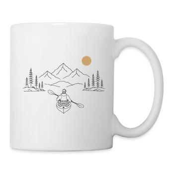 Kayak dans le lac de montagne - Mug blanc - blanc - Droite