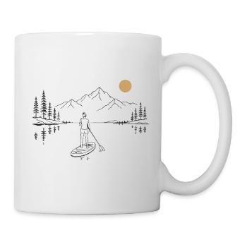 Stand-Up Paddle am See - Tasse - Weiß - Rechts