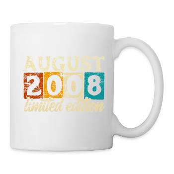 Édition limitée cadeau d’anniversaire d’août 2008 - Mug blanc - blanc - Droite