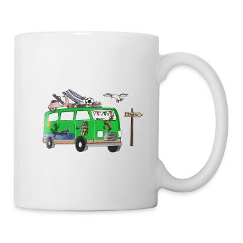 Italien Camper Motiv Vanlife Camping Urlaub - Tasse - Weiß - Rechts