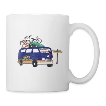 France Camper Motif Vanlife Camping Holiday - Mug - white - Right