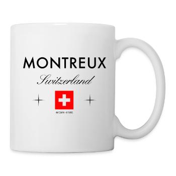 Montreux, Suisse, coordonnées Souvenir de voyage - Mug blanc - blanc - Droite