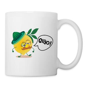 Italien Zitronen Schnurrbart - Tasse - Weiß - Rechts