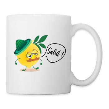 Citron Moustache Papa - Mug blanc - blanc - Droite
