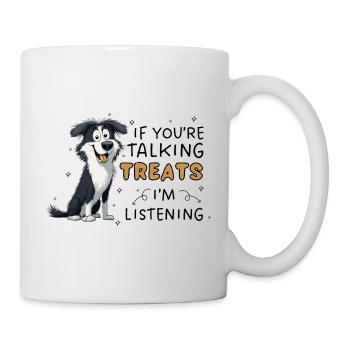 Border Collie Treats Funny Dog Design - Mug - white - Right