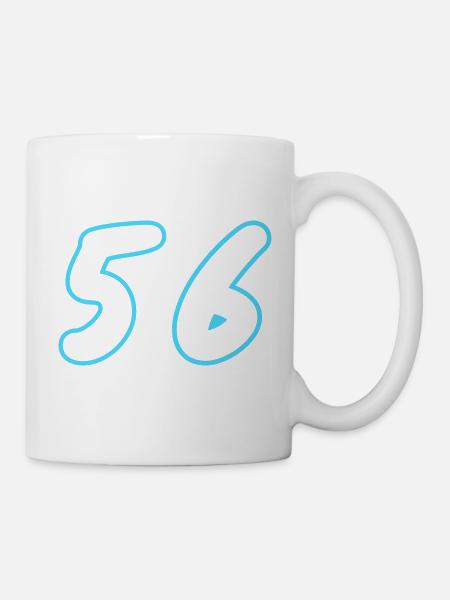 56 Zahl symbol - Tasse - Weiß