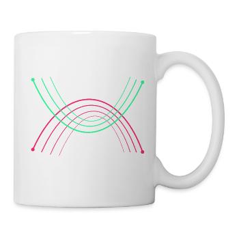 Neonbögen Pink Grün - Tasse - Weiß - Rechts