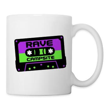 Rave Kassette Festival Logo - Tasse - Weiß - Rechts