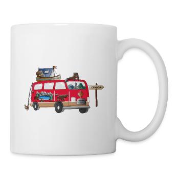 Kanada Camper Motiv Vanlife Camping Urlaub - Tasse - Weiß - Rechts