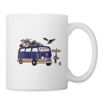 USA Camper Motiv Vanlife Camping Urlaub - Tasse - Weiß - Rechts