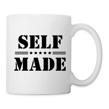 Selbstgemachte Schablone Stars Erfolgsmotivation - Tasse - Weiß - Rechts