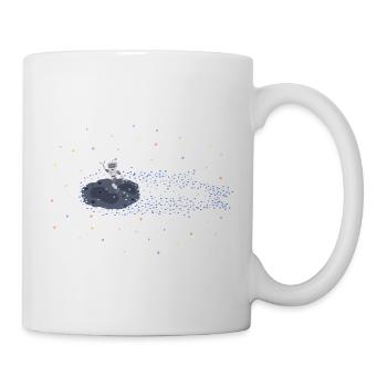Roboter auf Meteoroid - Tasse - Weiß - Rechts