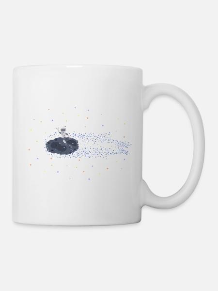 Robot on Meteoroid - Mug - white