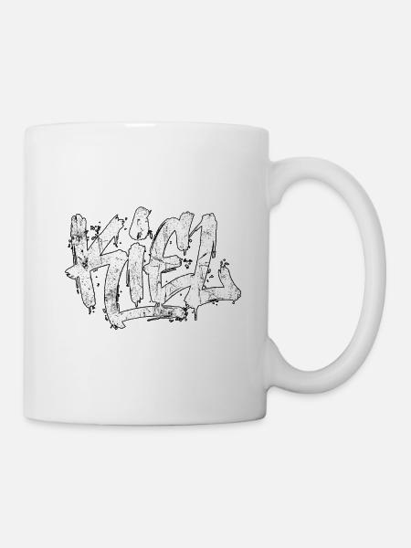 Kiel Graffiti Oldschool Hip Hop - Tasse - Weiß